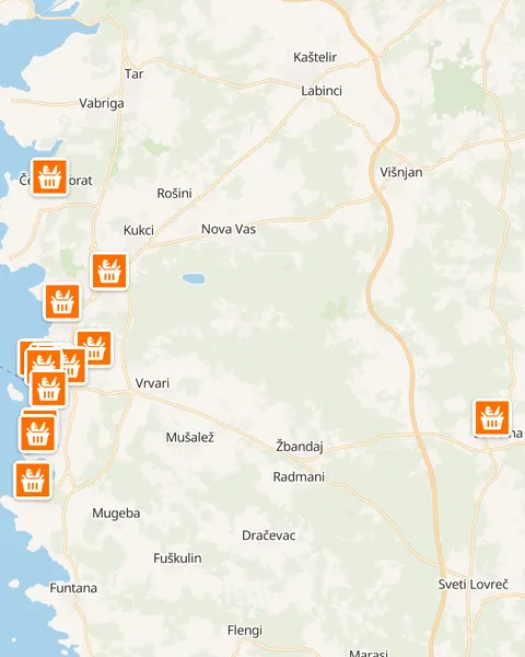 Karta trgovina Studenac u Poreču