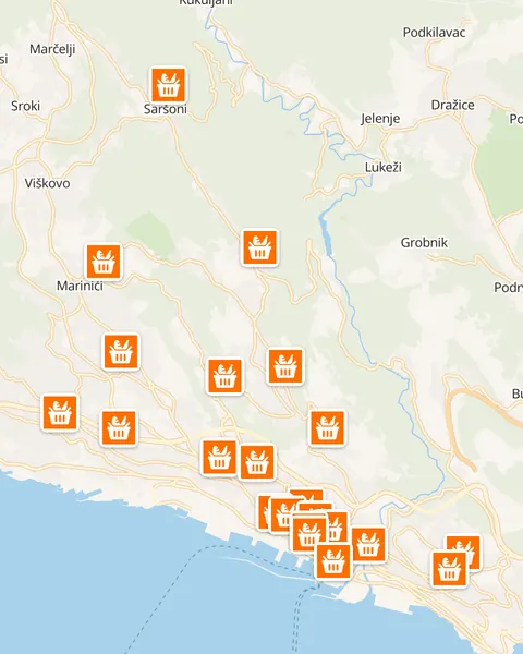 Karta trgovina Studenac u Rijeci