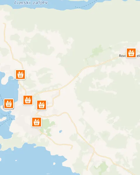 Karta trgovina Studenac u Rovinju