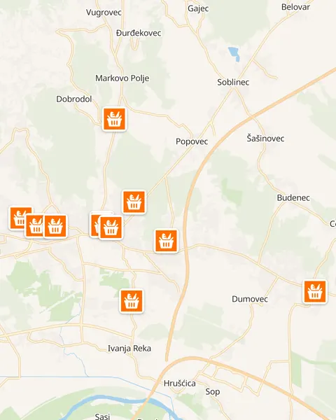 Karta trgovina Studenac u Sesvetama