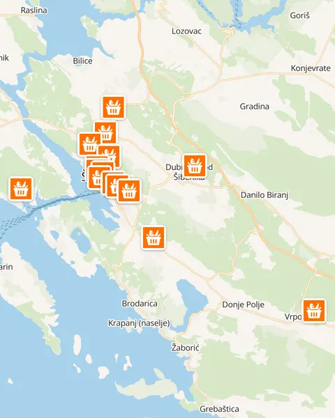 Karta trgovina Studenac u Šibeniku