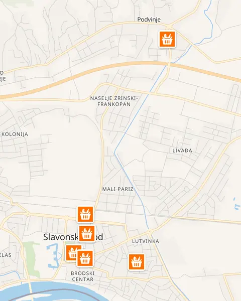 Karta trgovina Studenac u Slavonskom Brodu