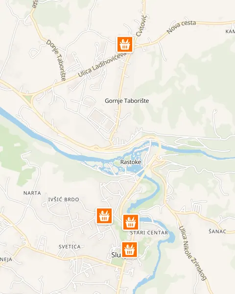 Karta trgovina Studenac u Slunju