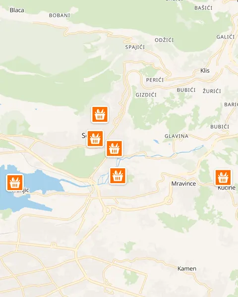 Karta trgovina Studenac u Solinu