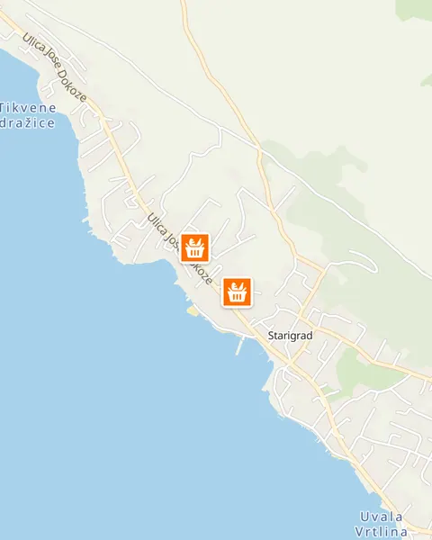 Karta trgovina Studenac u Starigrad (Paklenica)