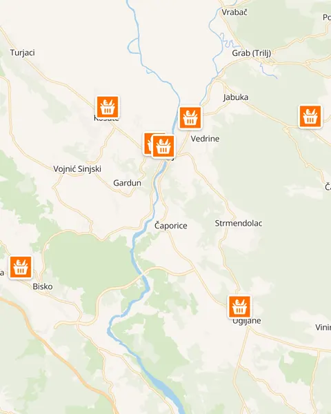 Karta trgovina Studenac u Trilju
