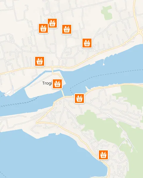 Karta trgovina Studenac u Trogiru