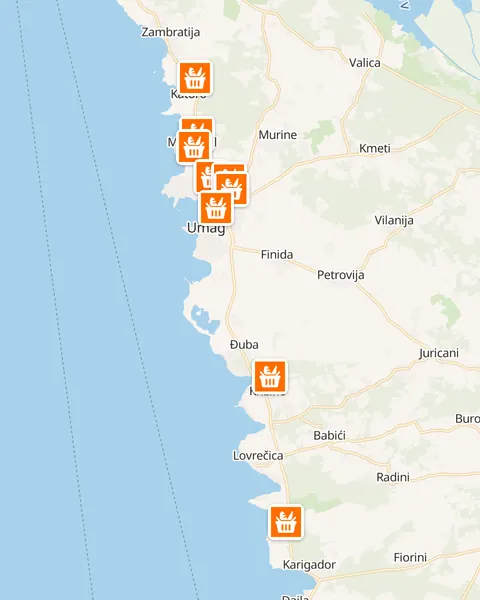 Karta trgovina Studenac u Umagu