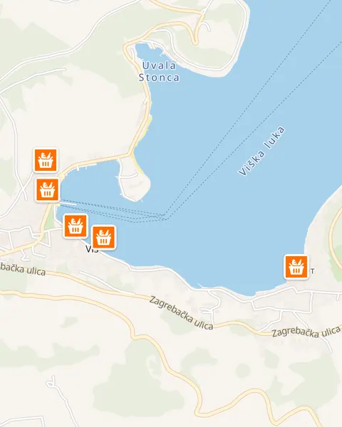Karta trgovina Studenac u Visu