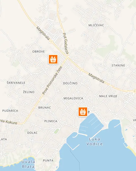 Karta trgovina Studenac u Vodicama