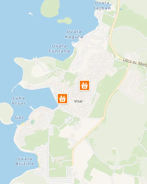 Karta trgovina Studenac u Vrsaru
