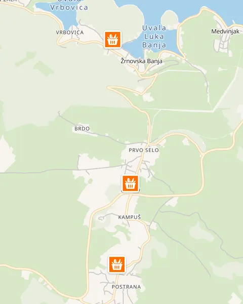 Karta trgovina Studenac u Žrnovu