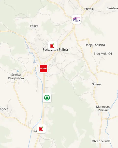 Karta trgovina u Sveti Ivan Zelina