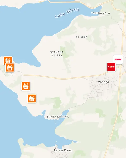 Karta trgovina u Taru