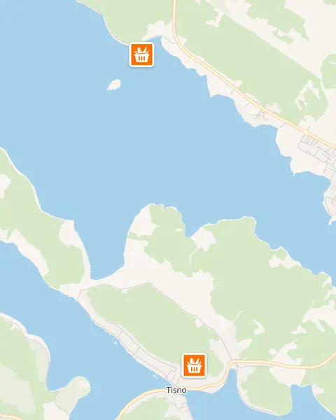 Karta trgovina u Tisnu