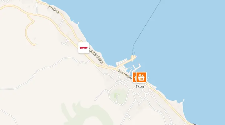 Karta trgovina u Tkonu