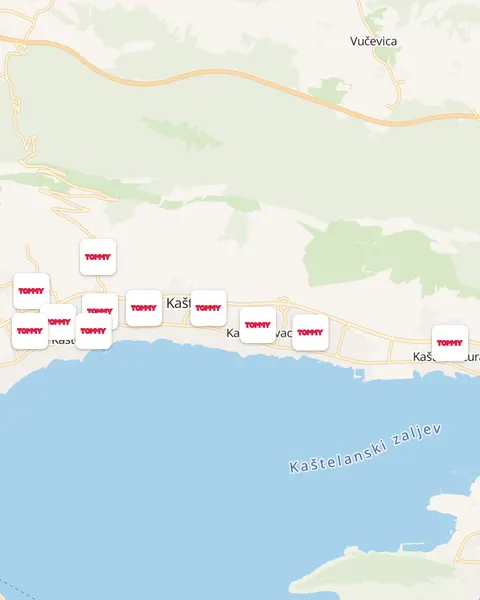 Karta trgovina Tommy u Kaštelima