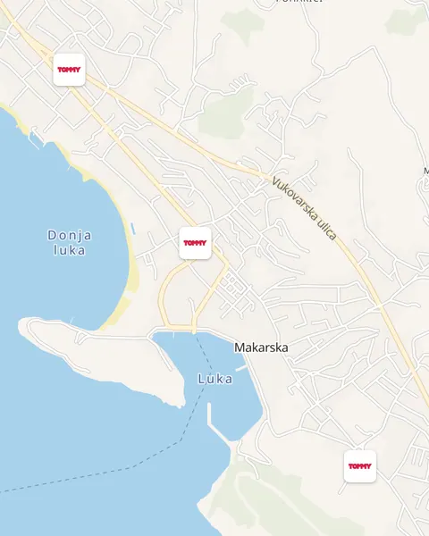 Karta trgovina Tommy u Makarskoj