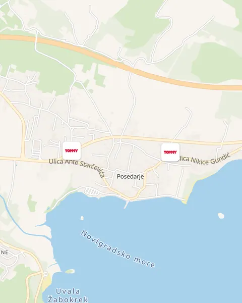 Karta trgovina Tommy u Posedarju