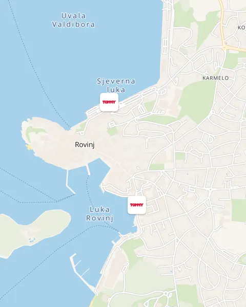 Karta trgovina Tommy u Rovinju