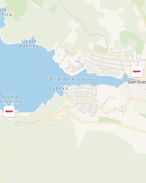 Karta trgovina Tommy u Stari Grad (Hvar)