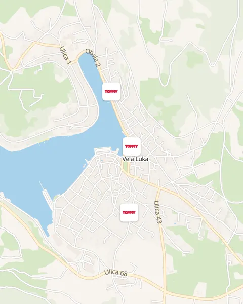 Karta trgovina Tommy u Vela Luka