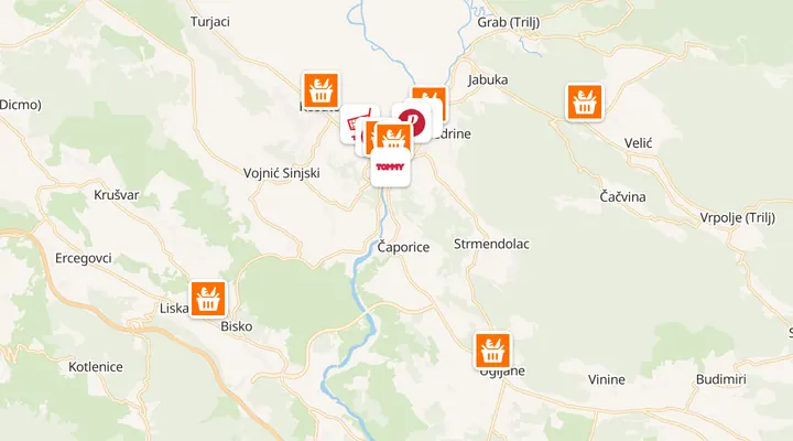 Karta trgovina u Trilju