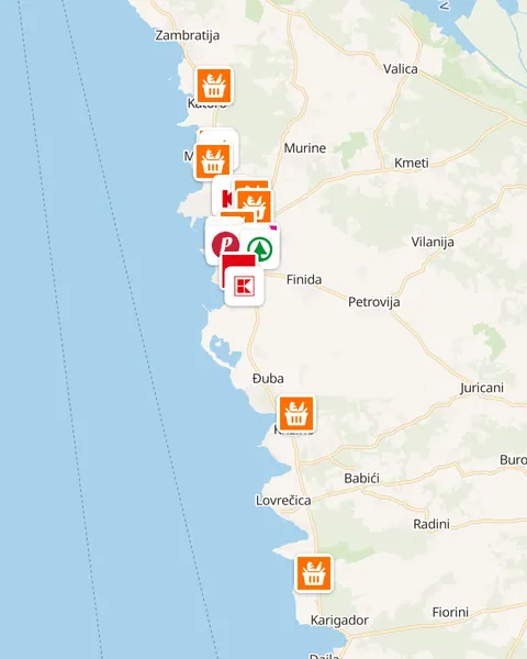 Karta trgovina u Umagu