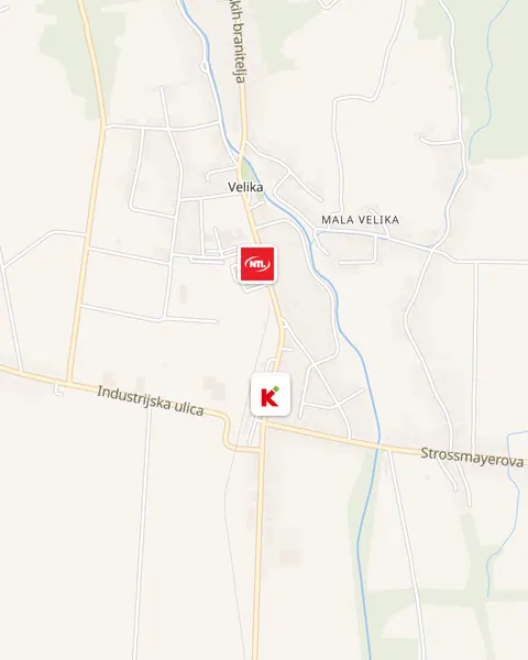 Karta trgovina u Velici