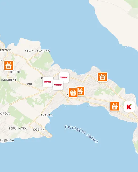 Karta trgovina u Viru