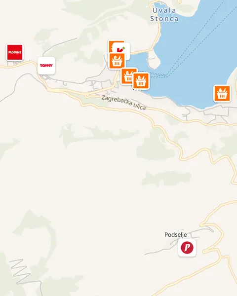 Karta trgovina u Visu