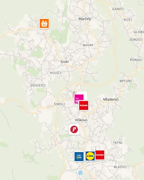 Karta trgovina u Viškovu