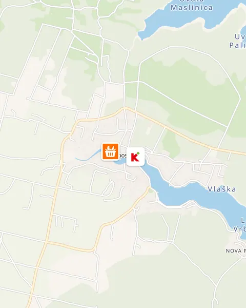 Karta trgovina u Vrboskoj