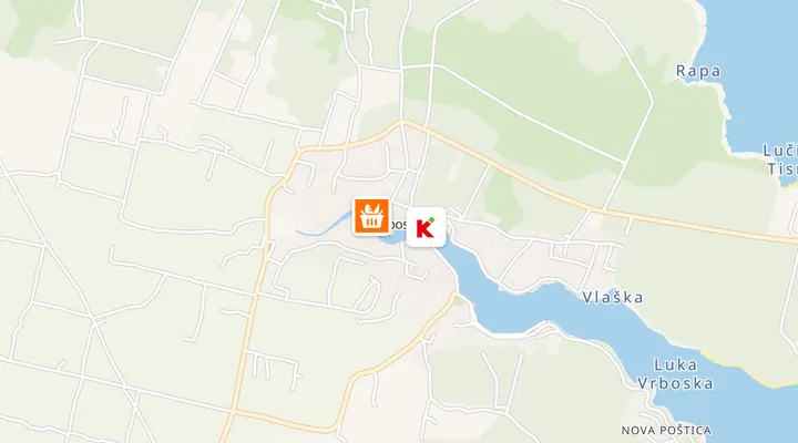 Karta trgovina u Vrboskoj
