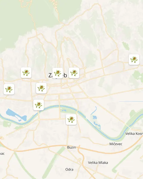 Karta trgovina Žabac u Zagrebu