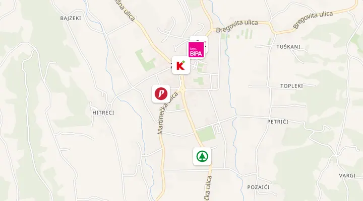 Karta trgovina u Zlataru